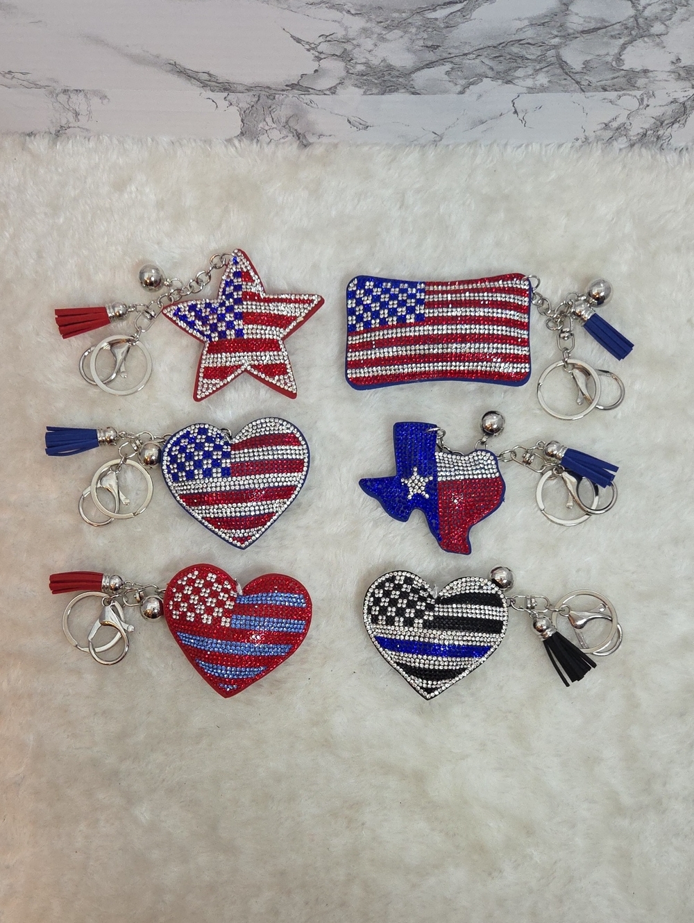 Rhinestone Keychain Bundle Set Of 12